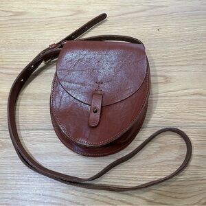 Lucky brand genuine leather compact crossbody bag